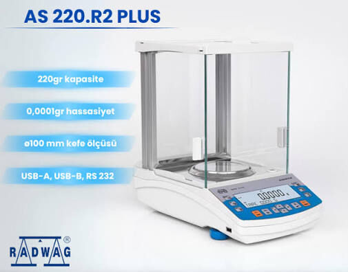 Terazi.Radwag AS 220.R2 PLUS Analitik Terazi (220gr / 0.0001gr)