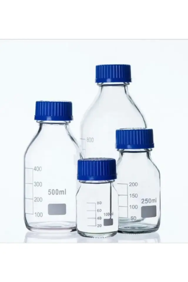 Otoklav şişesi,Mavi kapaklı, Borosilikat-3000 ML (1ad)