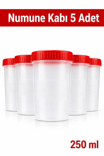 Numune Kabı (idrar kabı).Steril.Poşetli.200 ml (200 ad/koli)